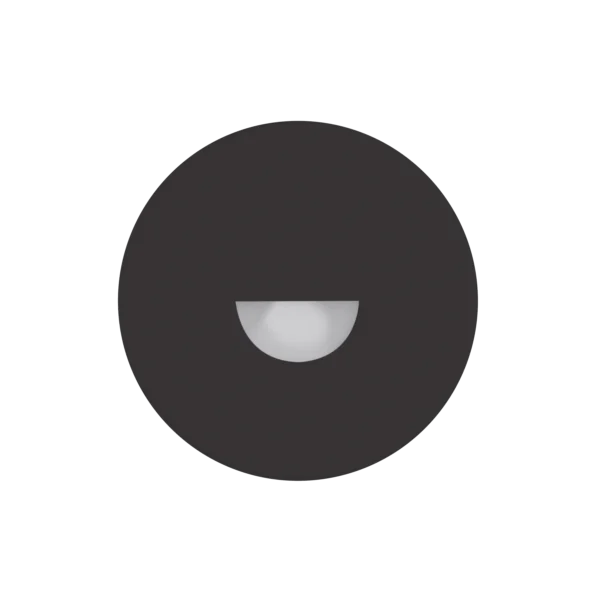 Pure Magnetinc Faceplate for Pure Indoor Step Light      Ø55mm Diameter Semi-Round Optics Black