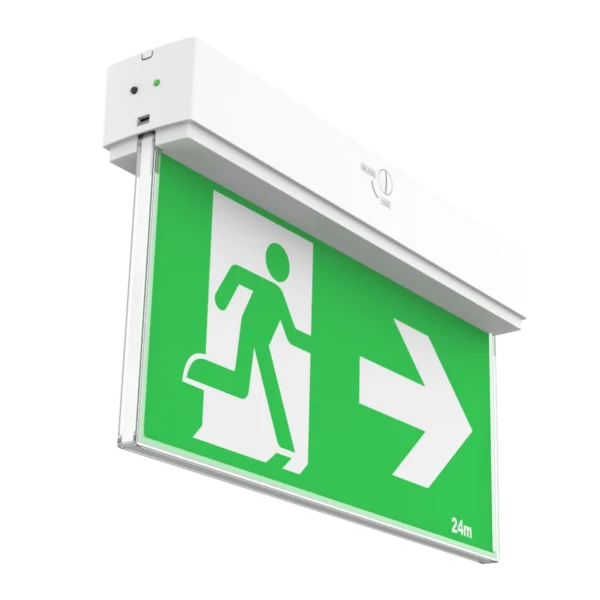 Pure Surface Mount Exit Light 24M Double Sided  1W   Maintained IP20
