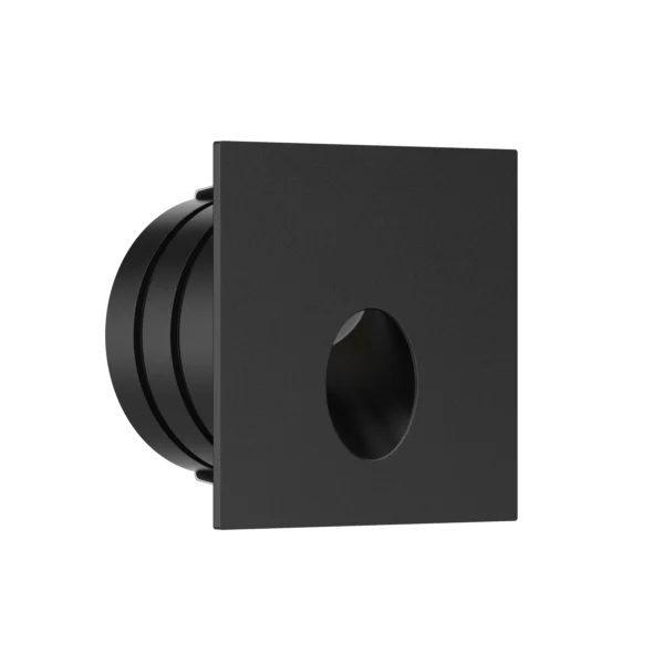 Pure 24V Outdoor Step Light Square Oval 2W Black