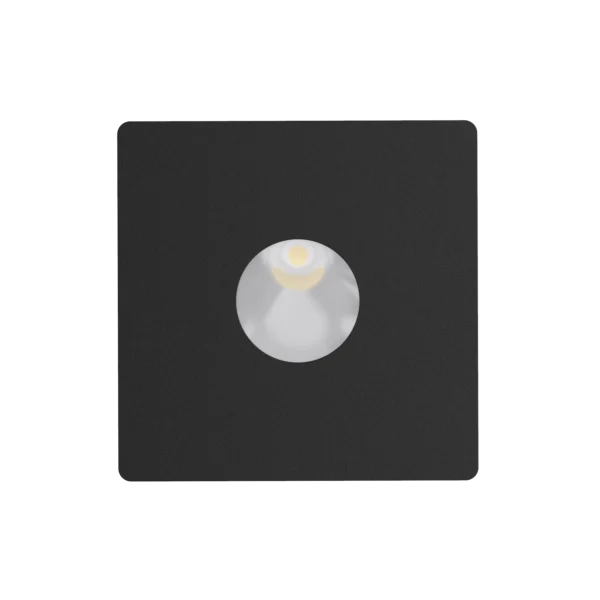 Pure Magnetinc Faceplate for Pure Indoor Step Light      55 x 55mm  Round Optics Black