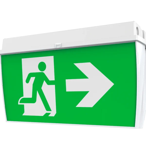 Pure IP Rated Surface Mount Exit Light 24m Double Sided 2W   Maintained IP65