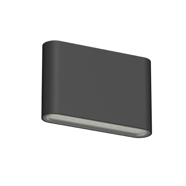 Pure Low Profile Up/Down Wall Light 6W  Black