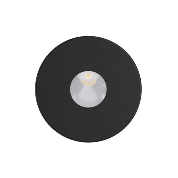 Pure Magnetinc Faceplate for Pure Indoor Step Light      Ø55mm Diameter Round Optics Black