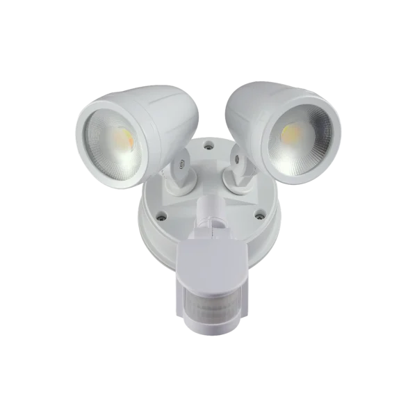 Pure Twin Outdoor Spot Light with Sensor 26W White