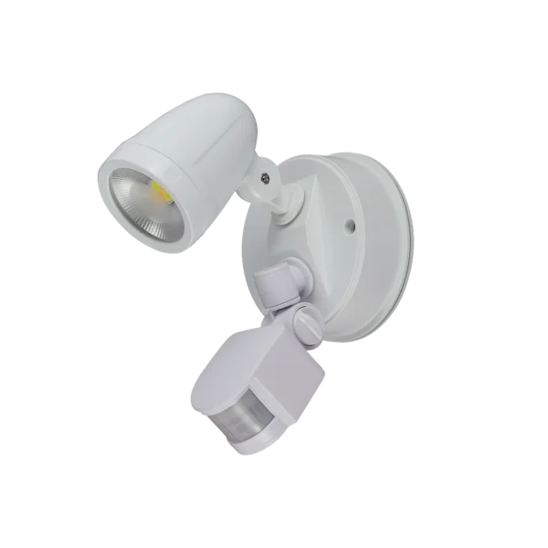 Pure Single Outdoor Spot Light with Sensor 13W White